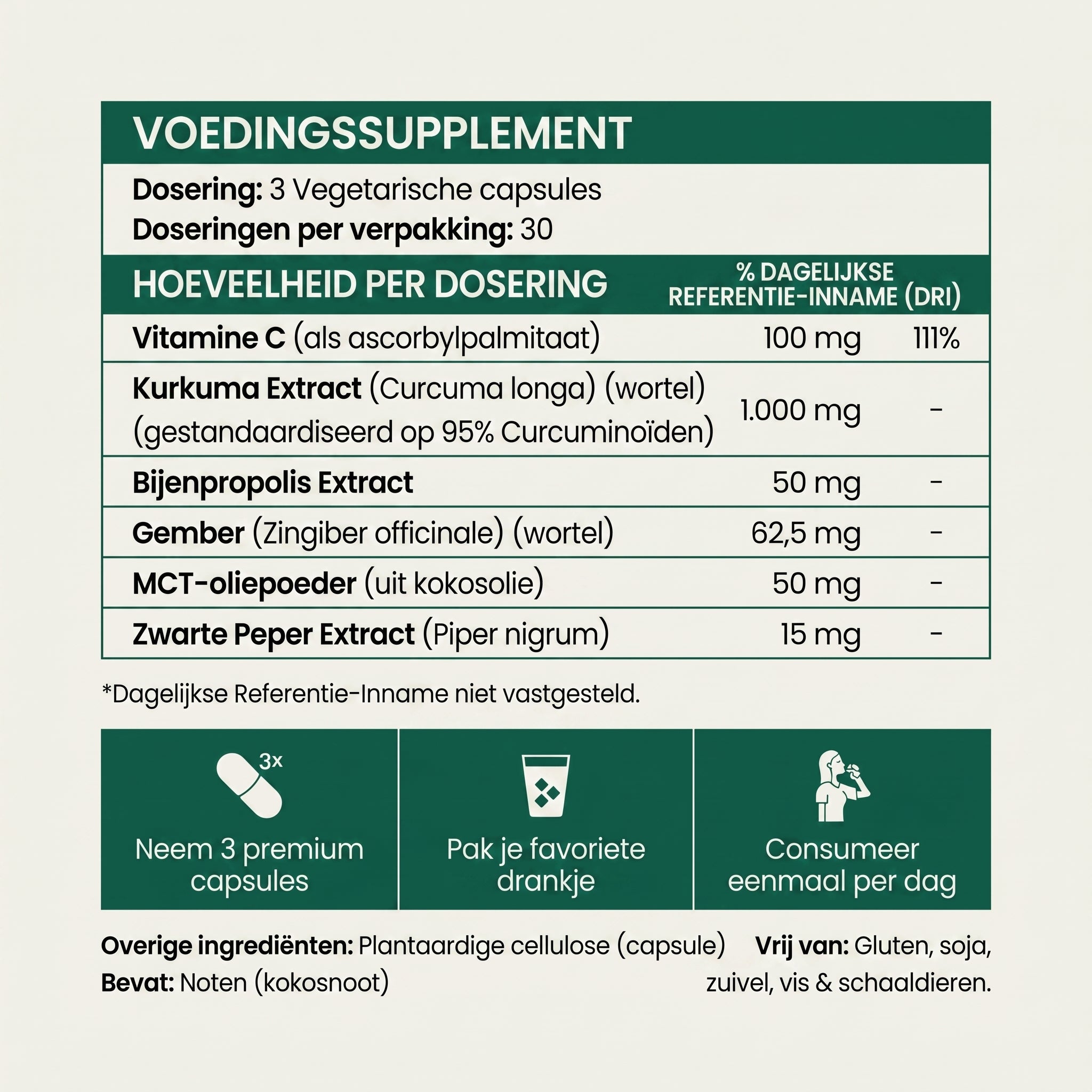 Kurkuma Curcumine Capsules (1.000mg)